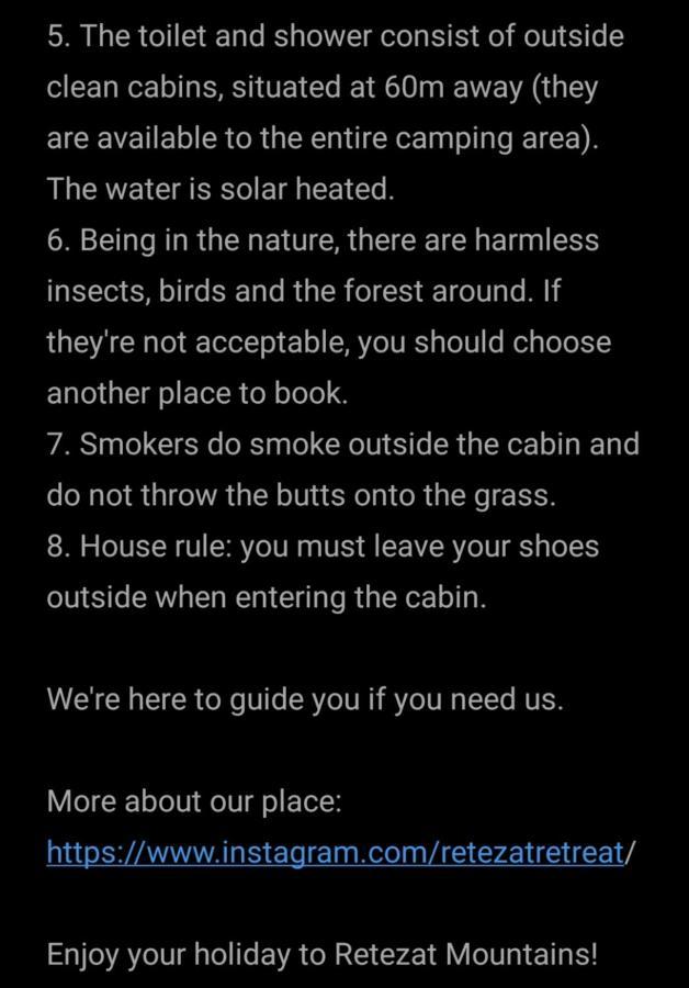 Retezat Retreat - Wood Cabin Clopotiva Εξωτερικό φωτογραφία
